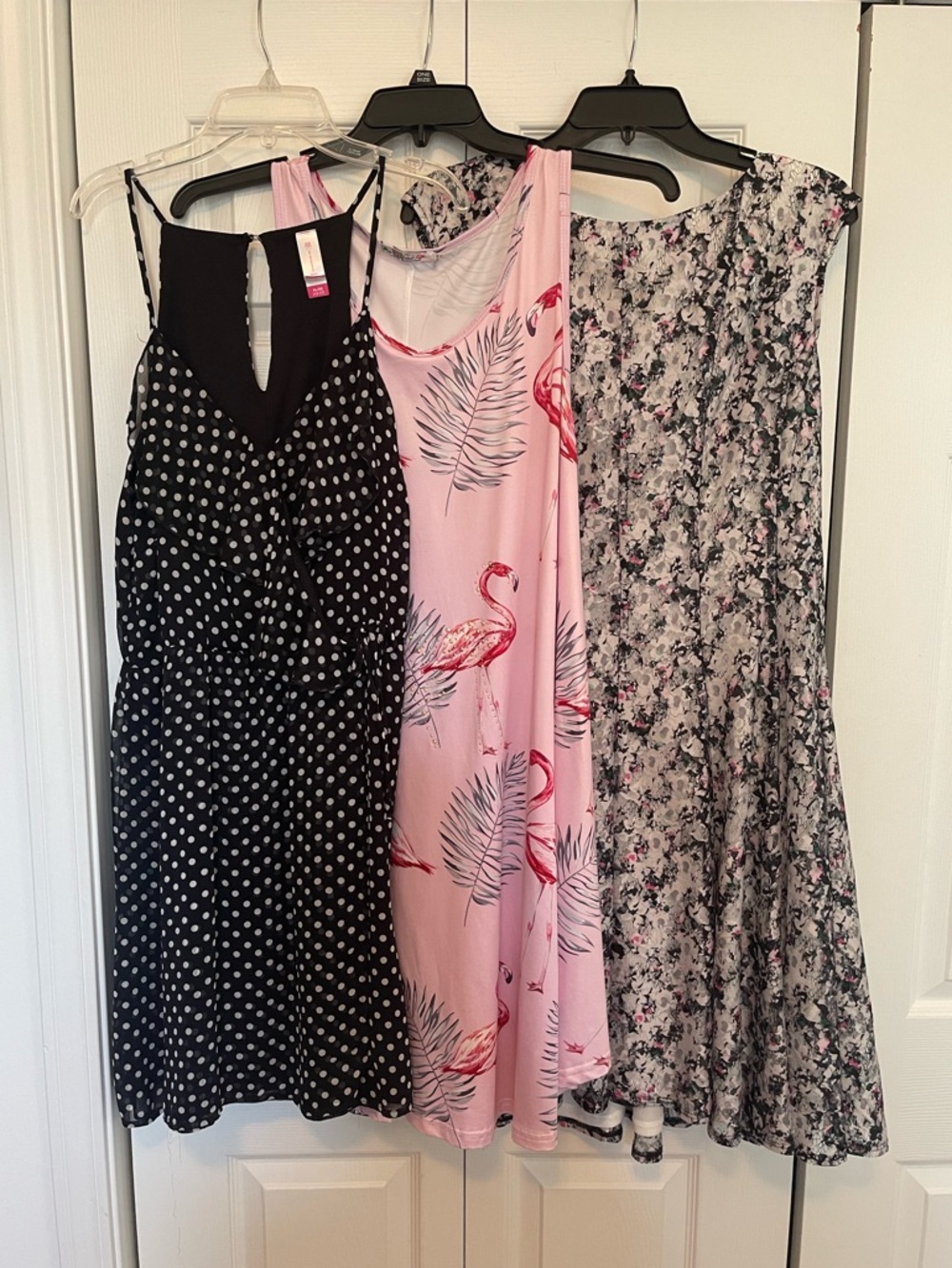 Bundle of 3 Floral & Polka Dot Summer Dresses - Sizes XL / 16 / OS